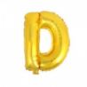 Balon foliowy 32" - literka D- złoto 1 szt.