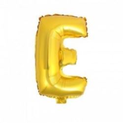Balon foliowy 32" - literka E - złoto. 1 szt.