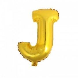 Balon foliowy 32" - literka J- złoto, 1 szt.
