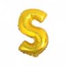 Balon foliowy 32" - literka S- złoto, 1 szt.