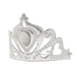 Tiara "Śnieżna Królowa" srebrna, miękka z gumką