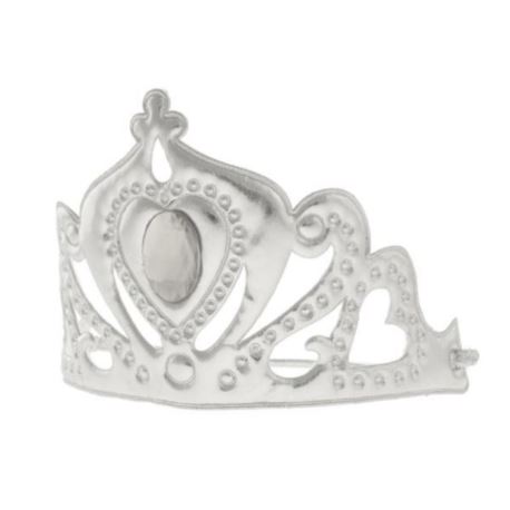 Tiara "Śnieżna Królowa" srebrna, miękka z gumką
