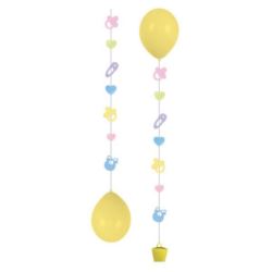 balony, balony na hel, dekoracje balonowe, balony Łódź, balony z nadrukiem, Zestaw "Ozdoba balonowa - Baby" 3 szt.