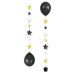 balony, balony na hel, dekoracje balonowe, balony Łódź, balony z nadrukiem, Zestaw "Ozdoba balonowa - Gwiazdki" 3 szt.