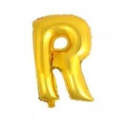 Balon foliowy 32" - literka R- złoto, 1 szt.