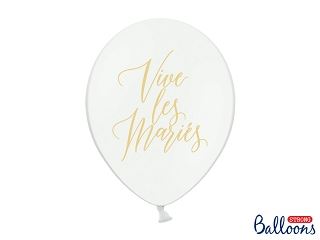 Balony 30cm, Vive les Mariés, P. P. White