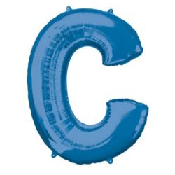 Balon foliowy Litera "C" niebieski, 60x83 cm