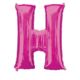 Balon foliowy Litera "H" różowy, 66x81 cm