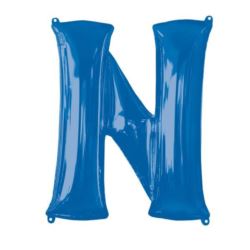 Balon foliowy Litera "N" niebieski, 60x81 cm