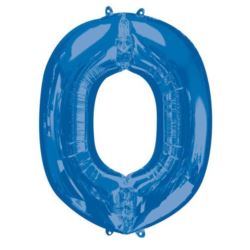 Balon foliowy Litera "O" niebieska 66x83 cm