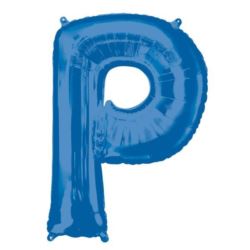 Balon foliowy Litera "P" niebieski, 60x81 cm