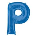 Balon foliowy Litera "P" niebieski, 60x81 cm