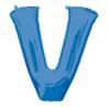 Balon foliowy Litera "V" niebieski, 81x81 cm