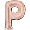 Balon foliowy Litera P" różowe złoto- 60x81 cm