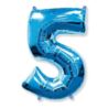 Balon foliowy FX - "Number 5" niebieski