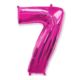 Balon foliowy FX - "Number 7" różowy, 95 cm