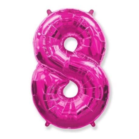 Balon foliowy FX - "Number 8" różowy