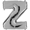 Balon, foliowy literka mała 30 cm - srebrna "Z"