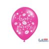 Balony 30 cm, Hot party,Metalic Hot Pink, 6 szt.