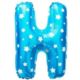 Balon foliowy Litera "H" - rniebieska w gwiazdki