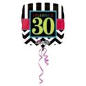 Balon, foliowy "30 urodziny" 43 cm 1 szt.
