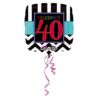 Balon, foliowy "40 urodziny" 43 cm 1 szt.