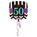 Balon, foliowy "50 urodziny" 43 cm 1 szt.