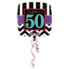 Balon, foliowy "50 urodziny" 43 cm 1 szt.