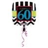 Balon, foliowy "60 urodziny" 43 cm 1 szt.