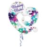 Balon, foliowy serce "Wedding Wishes"