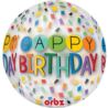 Balon foliowy Orbz "Happy Birthday" 38x40 cm