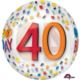 Balon foliowy Orbz na "40-te urodziny" 38x40 cm