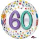 Balon foliowy Orbz "60 -te urodziny" 38x40 cm