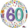 Balon foliowy Orbz "60 -te urodziny" 38x40 cm