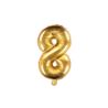 Balon foliowy Cyfra "8", 35cm, złoty