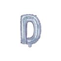 Balon foliowy Litera "D", 35cm, holograficzny