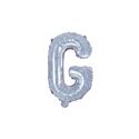 Balon foliowy Litera "G", 35cm, holograficzny