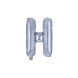 Balon foliowy Litera "H", 35cm, holograficzny