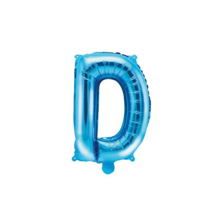 Balon foliowy Litera "D", 35cm, niebieski