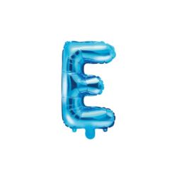 Balon foliowy Litera "E", 35cm, niebieski