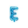 Balon foliowy Litera "E", 35cm, niebieski