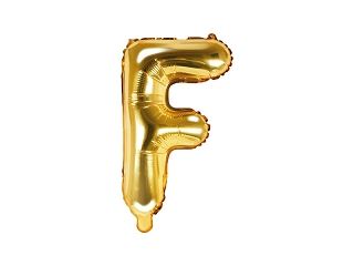 Balon foliowy Litera "F", 35cm, złoty