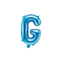 Balon foliowy Litera "G", 35cm, niebieski