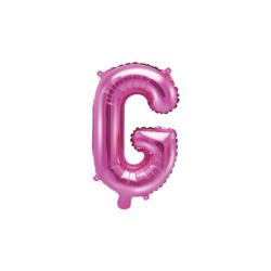 Balon foliowy Litera "G", 35cm, ciemny różowy