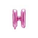 Balon foliowy Litera "H", 35cm, ciemny różowy