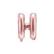 Balon foliowy Litera "H", 35cm, różowe złoto