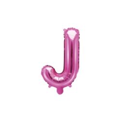 Balon foliowy Litera "J", 35cm, ciemny różowy