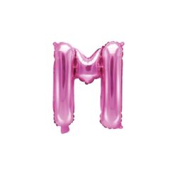Balon foliowy Litera "M", 35cm, ciemny różowy