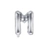 Balon foliowy Litera "M", 35cm, srebrny