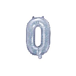 Balon foliowy Litera "O", 35cm, holograficzny